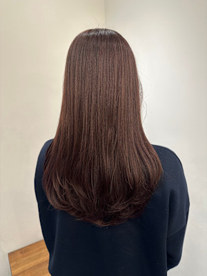 池袋 イルミナカラー レイヤー ワンカール コーラルピンク♪