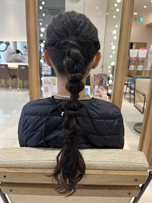 ［なつな］お呼ばれヘア/編みおろし