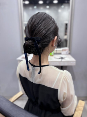 大人可愛いアップヘア