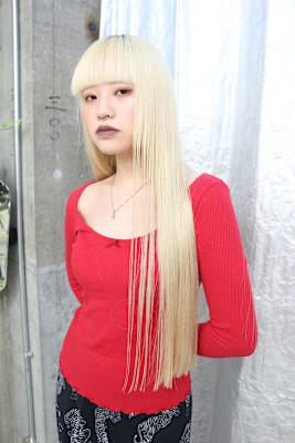 ステップボーンカットロング/ホワイトベージュ