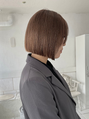 ミルクティーベージュボブ