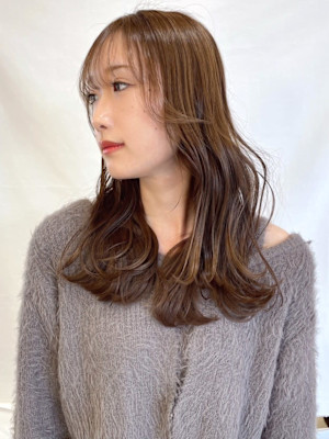 【MICHI 富田店　古作蓮】ブラウンベージュ　レイヤー