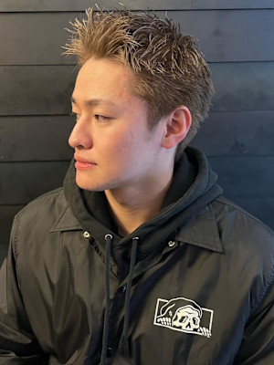 スパイキーショート アップバング アッシュベージュ