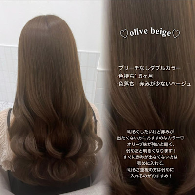 ＊ブリーチなしオリーブベージュ＊rina