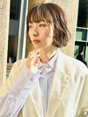 ゆるふわ外はねボブ