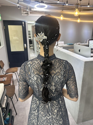 タイトな編みおろしアレンジ♪