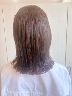 ラベンダーミルクティー/ナチュラルストレート/似合わせカット