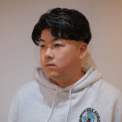 2ブロックパーマスタイル