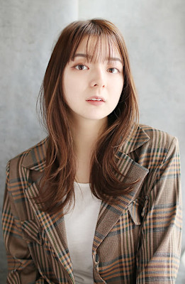 カジュアルセミロング/オレンジブラウン/オレンジベージュ