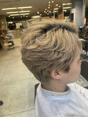 メンズ　フェザーショート