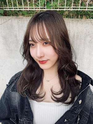 韓国ヘア/顔周りレイヤー/ショコラブラウン/髪質改善/縮毛矯