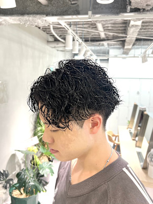 センターパート×ツイストスパイラル【松戸/メンズ】