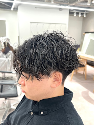 センターパート×ツイストスパイラル【松戸/メンズ】