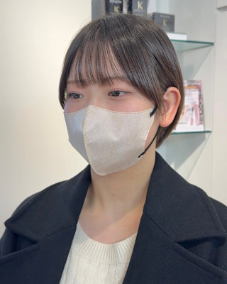 イメチェン外ハネボブ美髪ワイドバングレイヤーショート/原宿
