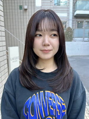 レイヤーカット/小顔カット/バイカルテトリートメント/カラー