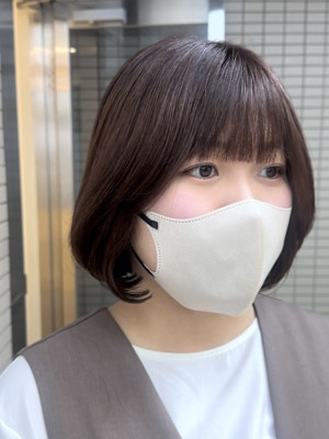 ボブカット/ワンカールボブ/タンバルモリ/小顔カット/艶ボブ