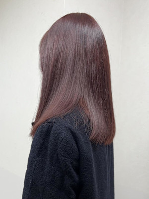 ブリーチなしで作るレッドカラー♪