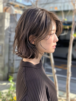 20代30代40代/くびれヘア/サイドバング/ハイライト