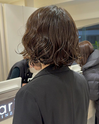 大人ボブパーマ