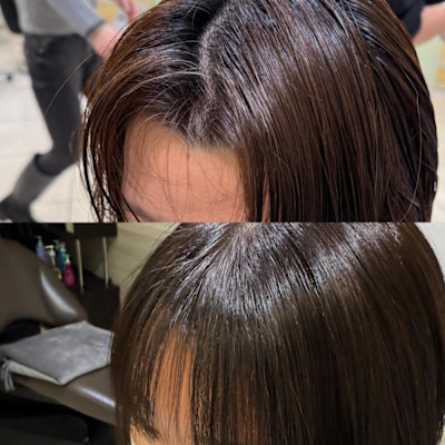 前髪クロスパーマ