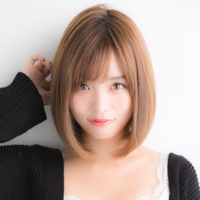 山村/小顔前下がりボブ/ナチュラルボブ/切りっぱなしボブ銀座