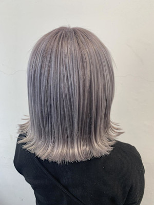 美髪似合わせカットワイドバング外ハネボブ小顔イメチェン