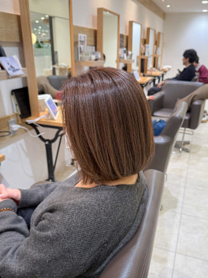 白髪ぼかしハイライトカラー30代40代50代ブルーグレージュ