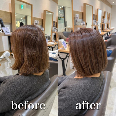 白髪ぼかしハイライトカラー30代40代50代ブルーグレージュ