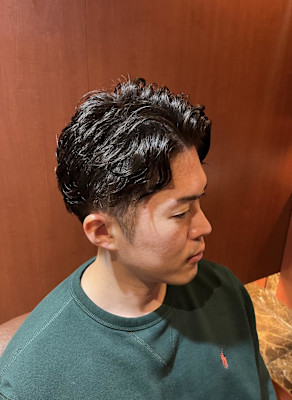 銀座　理容室　ナチュラルパーマ　ビジネスヘア