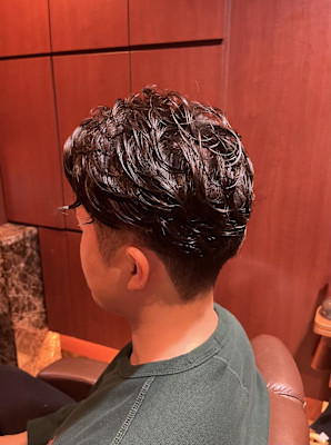 銀座　理容室　ナチュラルパーマ　ビジネスヘア
