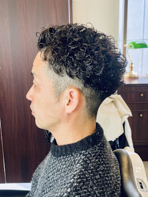 【40代男性】ロンドンカーリーツーブロック（大宮/バーバー）