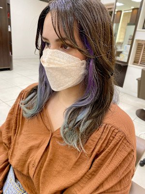 インナーカラー　マーメイド