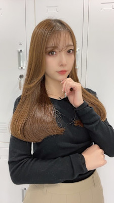 美髪ストレート シースルーバング