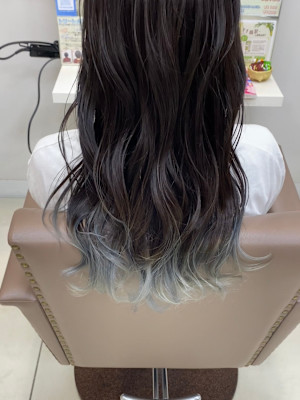 裾カラー　グレーアッシュ