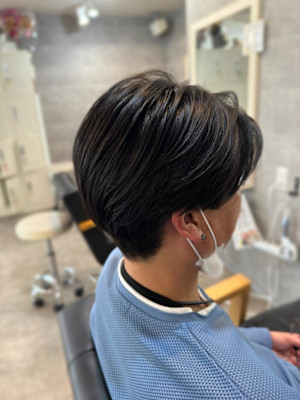 メンズセンターパート