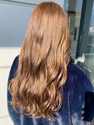 ハイトーンベージュ ゆる巻き ダブルカラー メルティーカラー