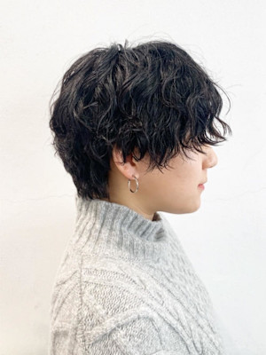 美髪似合わせカットワイドバング外ハネボブ小顔イメチェン