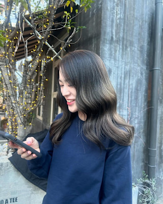 ブリーチなしで作るオリーブカラー🫒