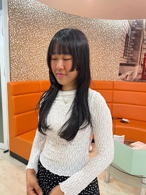 ストレートパーマ×姫カット　layered himecut 