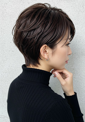 30代40代50代大人ショート髪質改善白髪染め根元パーマ