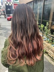 ＊テラコッタオレンジバレイヤージュ