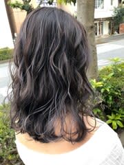 ＊ホワイトハイライト×パープルグレージュ