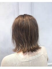 外ハネボブ×ミルクティーベージュ