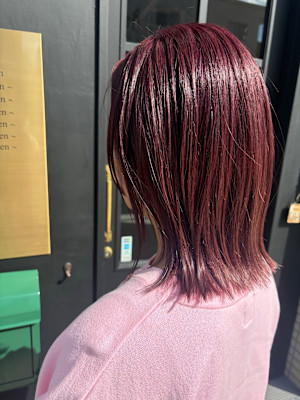 ピンクパープル×外ハネ