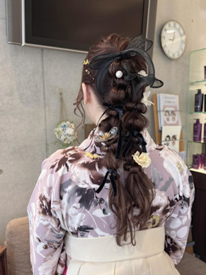 卒業ヘア/ツインポニー/たまねぎヘア