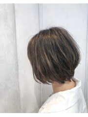 ふんわりショートボブ×グレーアッシュ【CIEL千葉店】