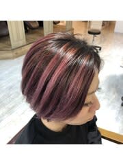 ショートグラデーション春カラー