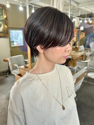 ハンサムショート×ハイライト