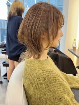 横顔もオシャレな小顔ネオウルフ☆　ウルフカット