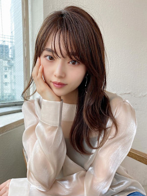 韓国風レイヤーイメチェンハッシュカットワイドバング美髪